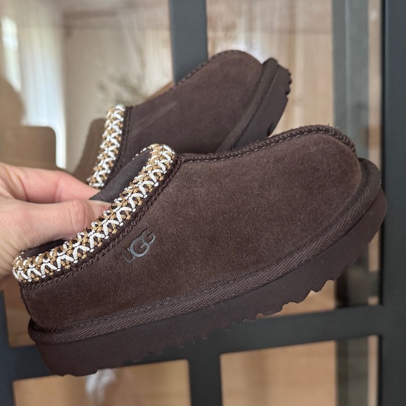 NEW UGG Tasman II toddler slippers slide baby boy girl unisex dusted cocoa suede - Picture 1 of 12